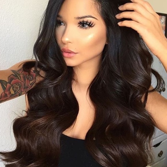 💫26” DARK BROWN BODY WAVY LACE FRONT WIG💫 …NEW